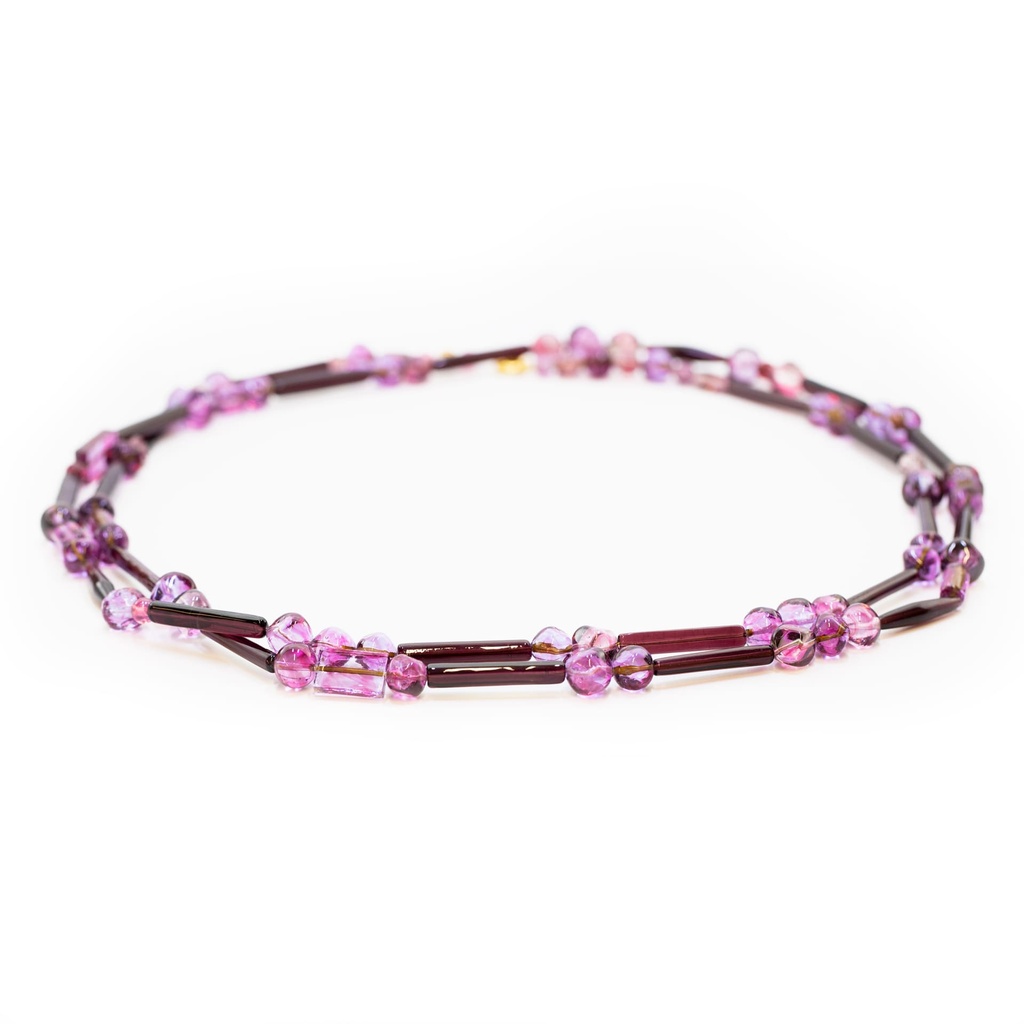 Collana La Mostra ametista dal design contemporaneo