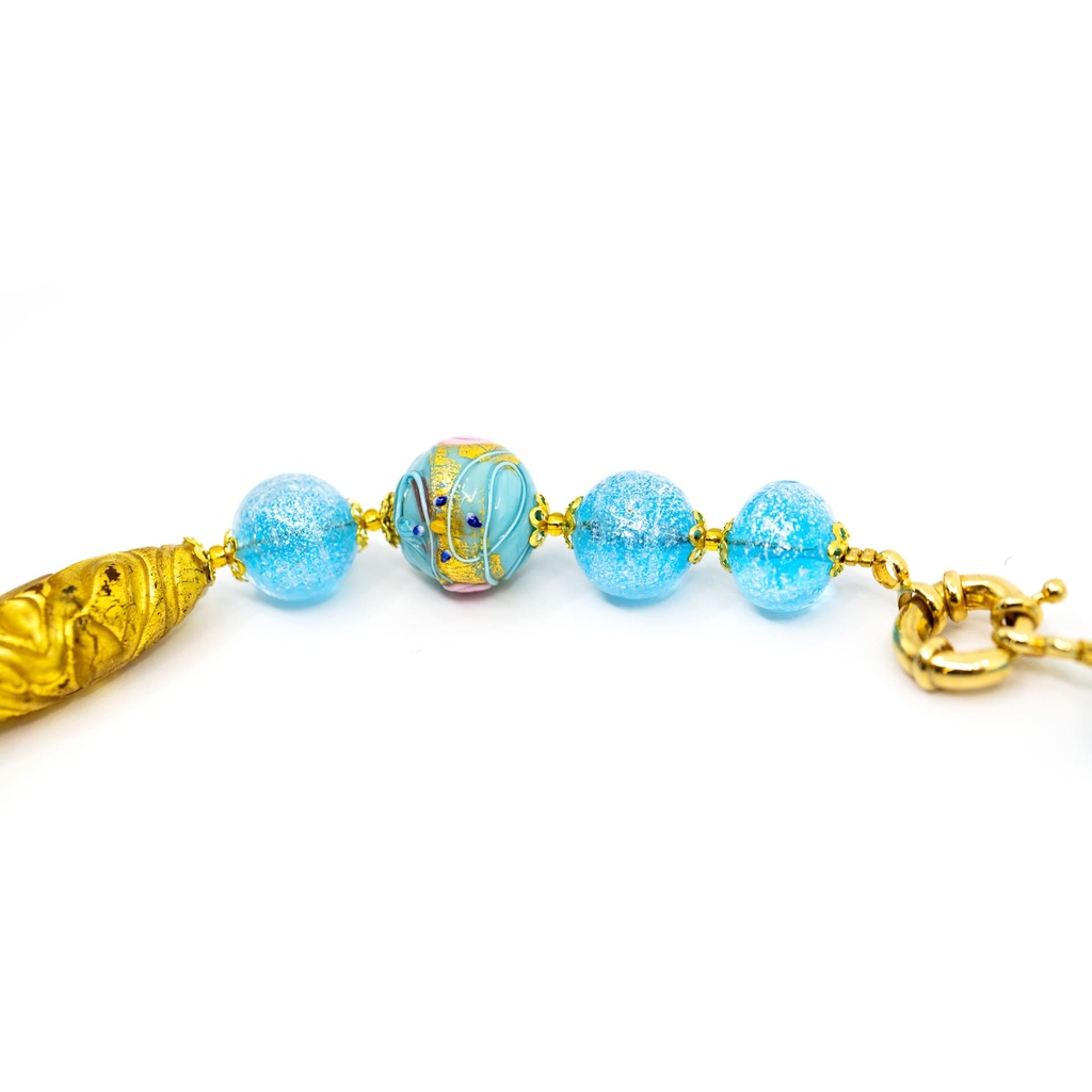 Collana Venezia Grimani: acquamarina decorata