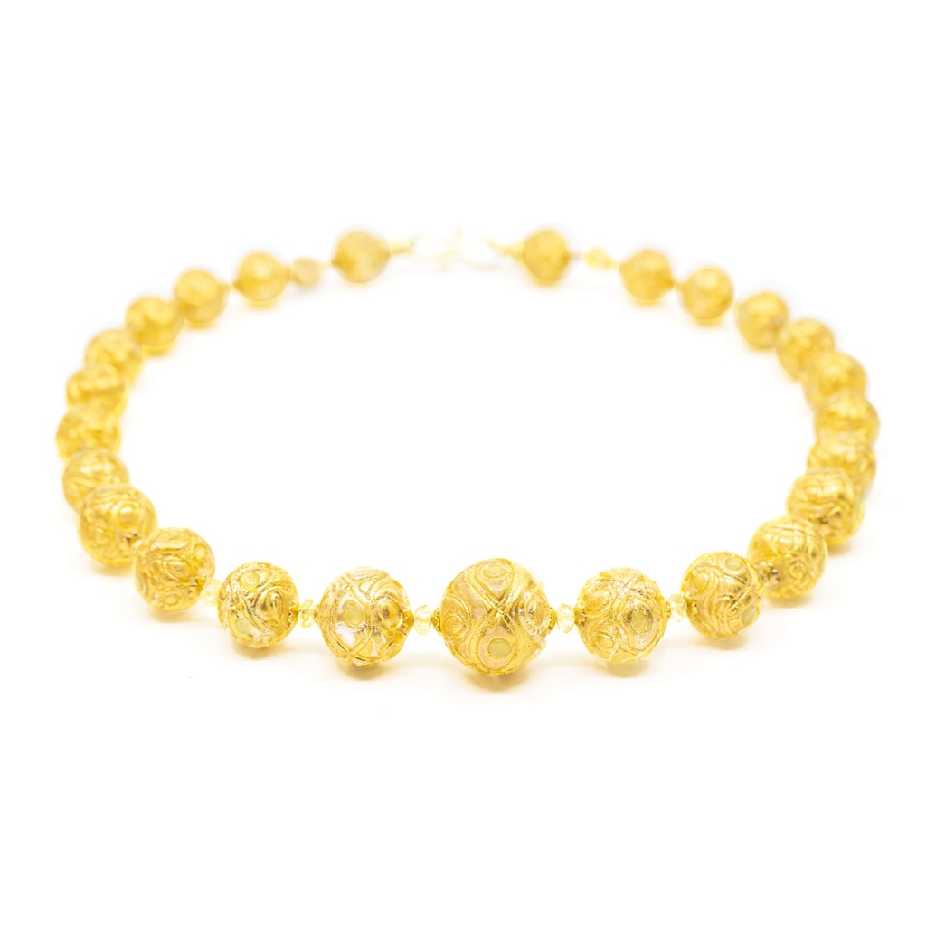 Collana Serenissima Fenice: decori su foglia oro