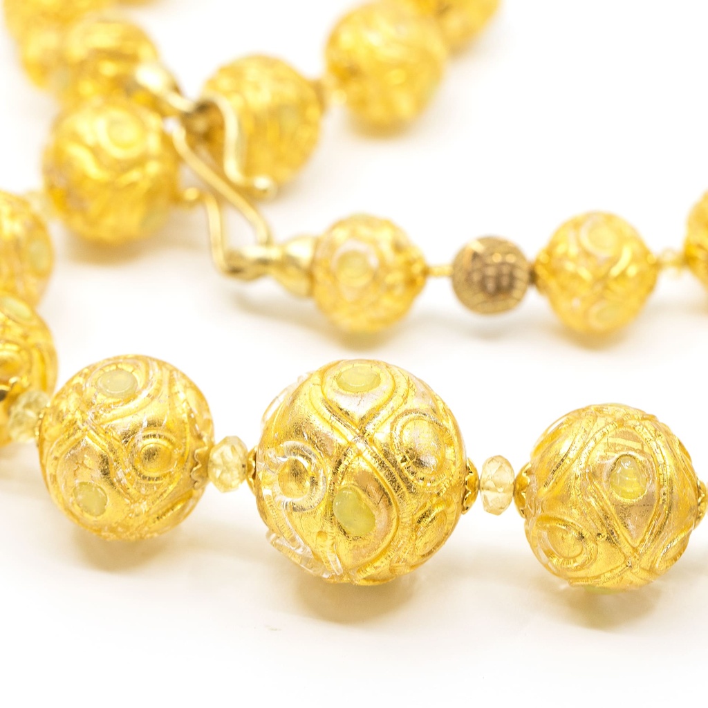 Collana Serenissima Fenice: decori su foglia oro