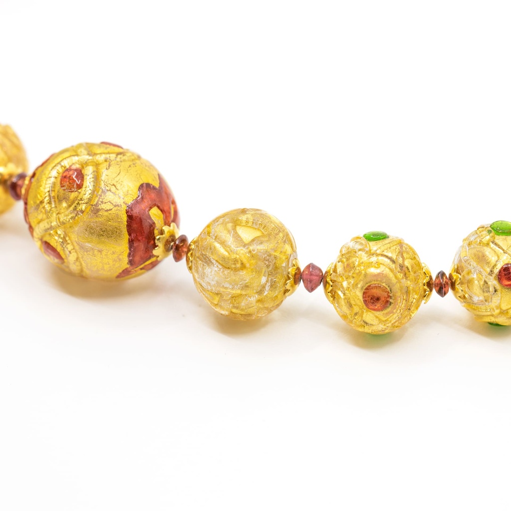Collana Serenissima Fenice: decori su foglia oro