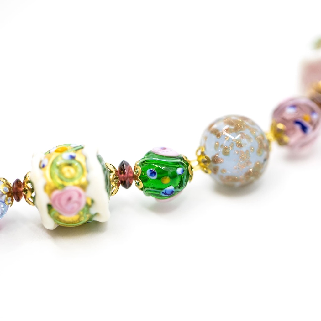 Collana Serenissima Fortuny: filigrane colorate