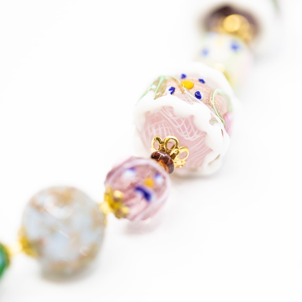 Collana Serenissima Fortuny: filigrane colorate
