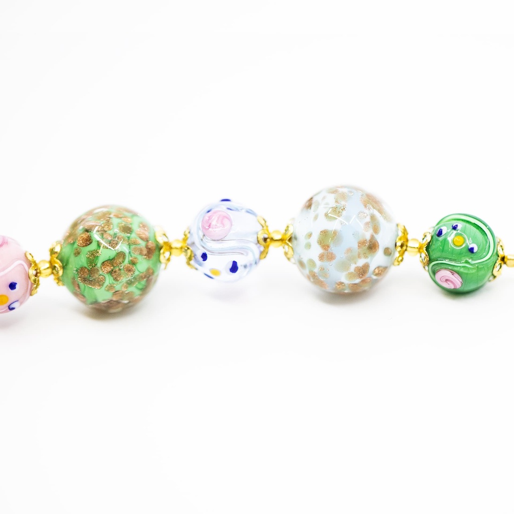 Collana Serenissima Fortuny: filigrane colorate