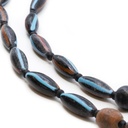 Collana Perle Etniche e di Baratto con olivette a finitura anticata