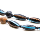 Collana Perle Etniche e di Baratto con olivette a finitura anticata