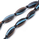 Collana Perle Etniche e di Baratto con olivette a finitura anticata