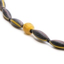 Collana Perle Etniche e di Baratto con olivette a finitura anticata