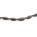 Collana Perle Etniche e di Baratto con olivette a finitura anticata