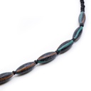 Collana Perle Etniche e di Baratto con olivette a finitura anticata