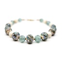 Collana Alchimia Upcycling con perle nei toni dell’azzurro