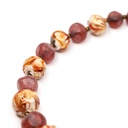 Collana Alchimia Upcycling con perle nei toni del rosso