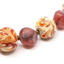 Collana Alchimia Upcycling con perle nei toni del rosso