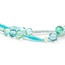 Collana La Mostra verde marino dal design contemporaneo