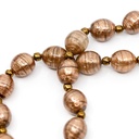 Collana Rosario La Mostra con perle di avventurina marrone
