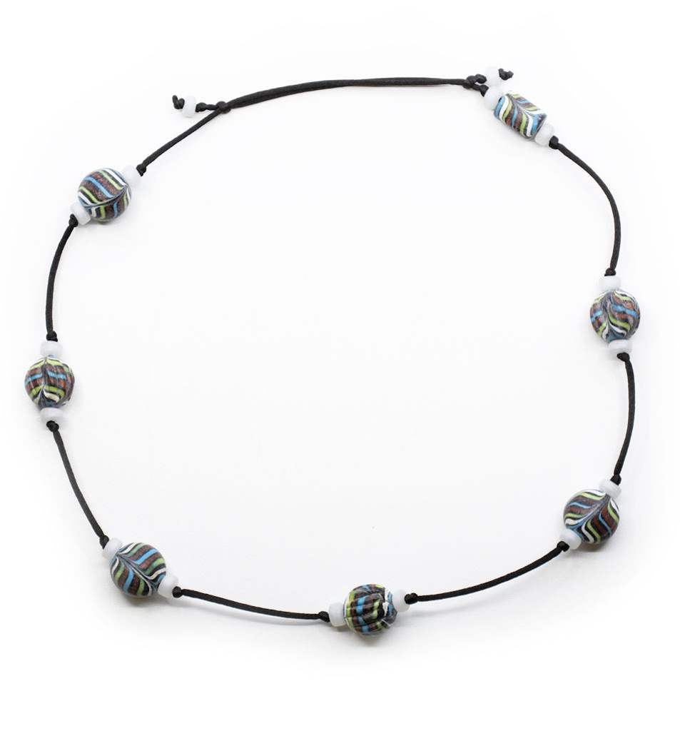 Collana Perle Etniche di Baratto dette Fenicie
