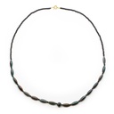 Ethnic and barter beads necklace with antique finish