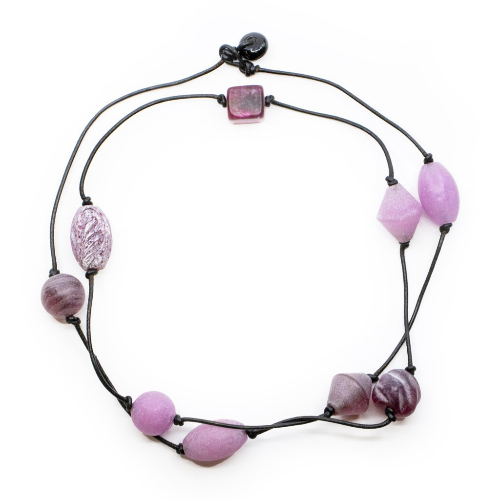 Collier Prêt-à-porter Laguna: les couleurs des perles sablées