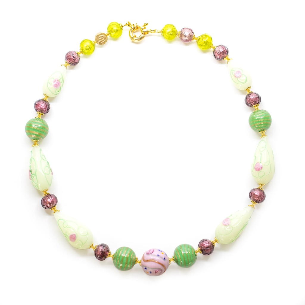 Collana Venezia Grimani: alabastro fiorato