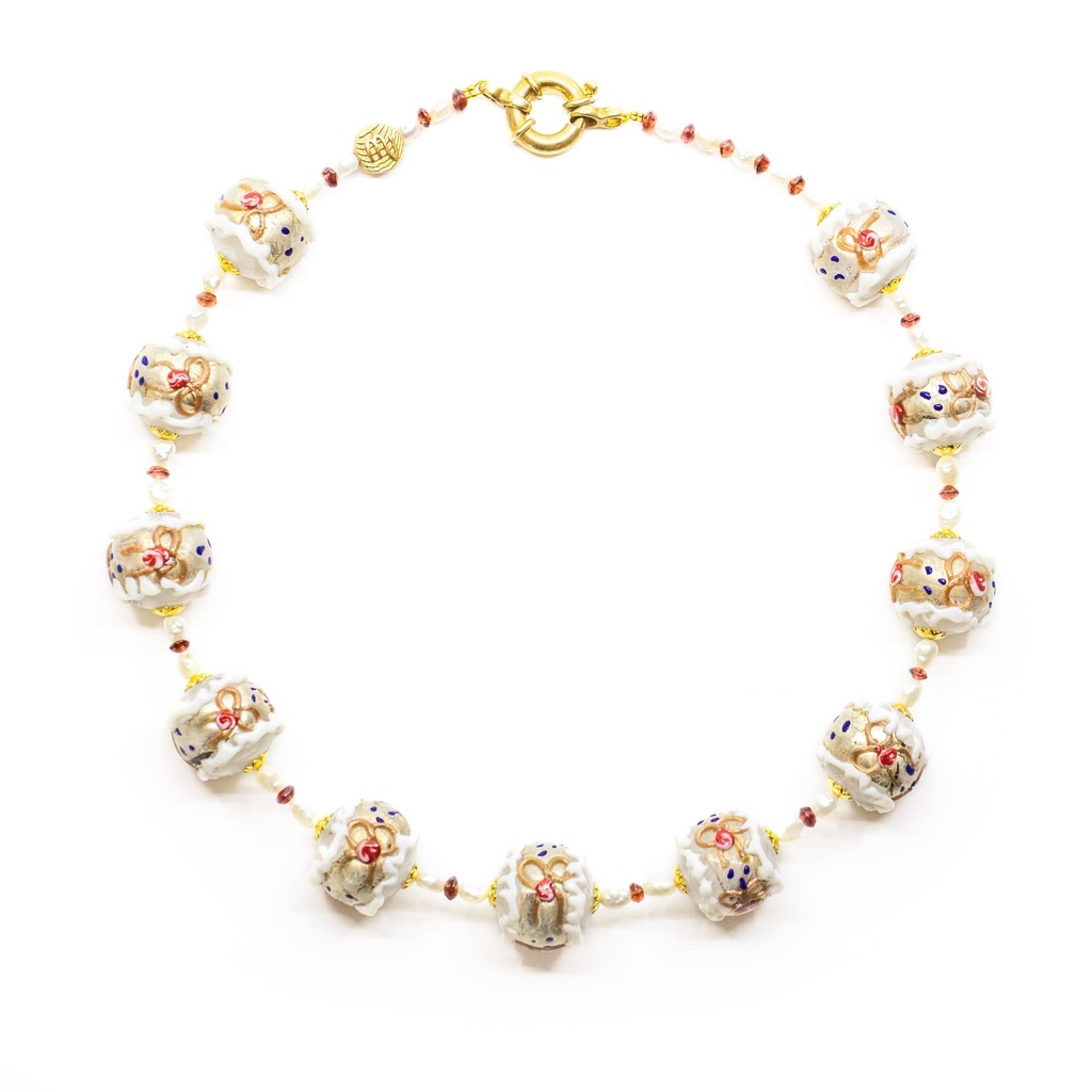 Serenissima Fortuny-Halsband: die Kunst der Reticelli