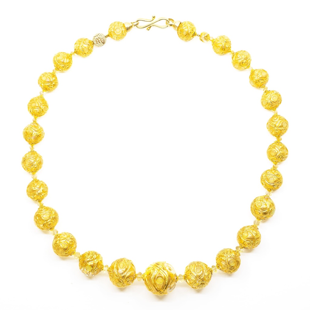 Halskette Serenissima Fenice: Verzierungen auf Blattgold