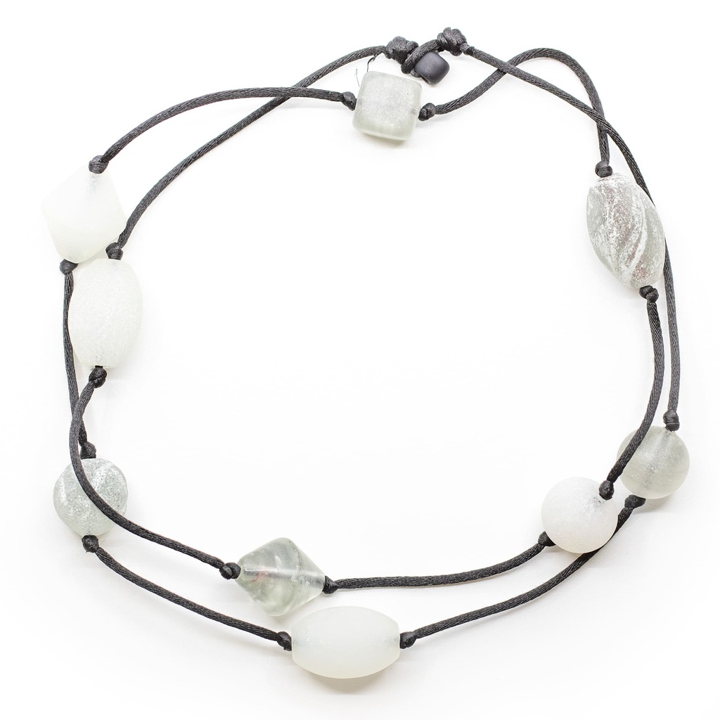 Collier Pret à Porter Laguna: les couleurs des perles sablées