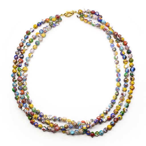 [P301M] Collier de perles vintage Cà Pesaro: le caractère unique des murrine originales