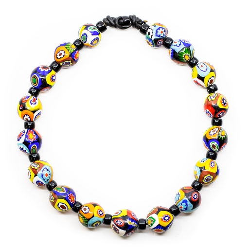 [M851A] Konfektionsfertige Murano-Halskette: die Murrine