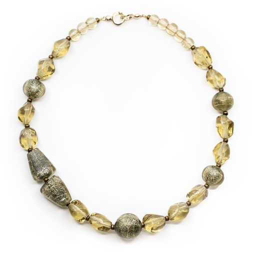 [P801H] Collier Prêt-à-porter Torcello : transparence et couleur
