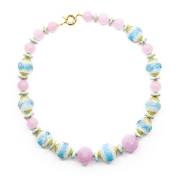 [G110X] Collana Venezia Grimani di perle in vetro alabastro e filigrana