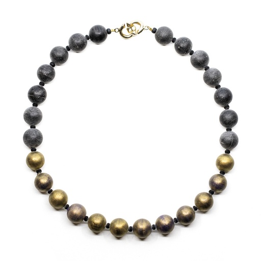 [G801O] Konfektioniertes Gondola-Halsband: die Eleganz von Schwarz