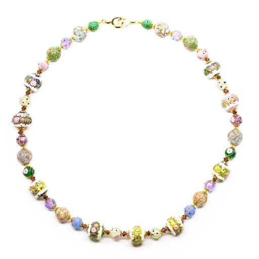 [F215X] Collier Serenissima Fortuny: filigrane colorée