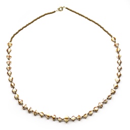 [R715A] Collana Perle Etniche e di Baratto con finitura anticata