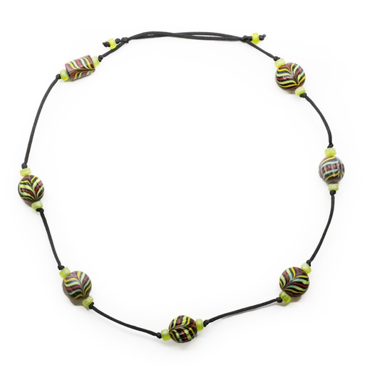 [R704V] Collier de perles ethniques et de troc dites phéniciennes