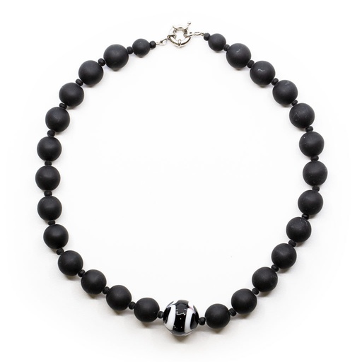 [G805N] Choker Ready-to-wear Gondola: the White Four-leaf Clover