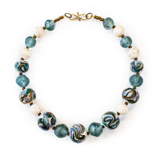 [U441C] Alchimia Upcycling necklace: the reconversion of fornace glass