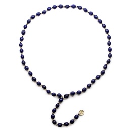 [V406W] Collana Rosario La Mostra: l'avventurina blu