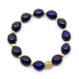 [V476W] Bracciale La Mostra: l'avventurina blu