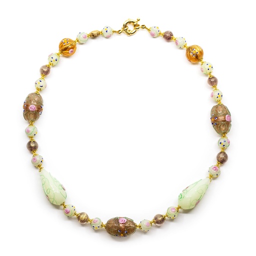 [P106X] Collana Venezia Pisani: delicato fiorire