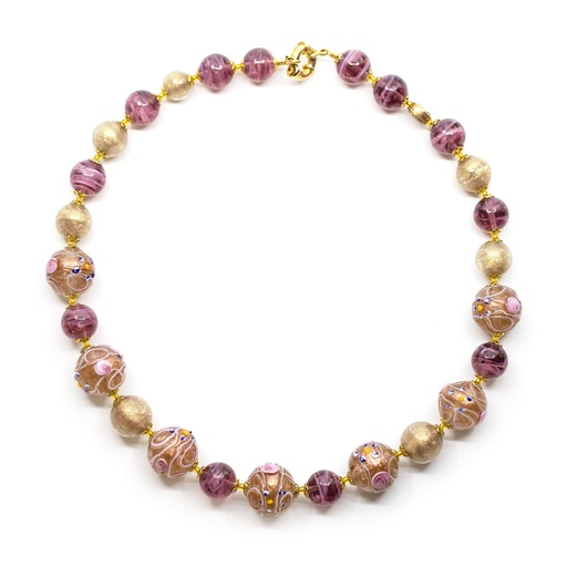 [P115A] Collana Venezia Pisani: delicato fiorire