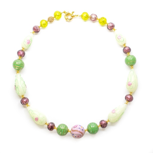 [G101X] Collana Venezia Grimani: alabastro fiorato