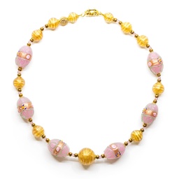 [G114Q] Collier Venezia Grimani: alabastro fleuri