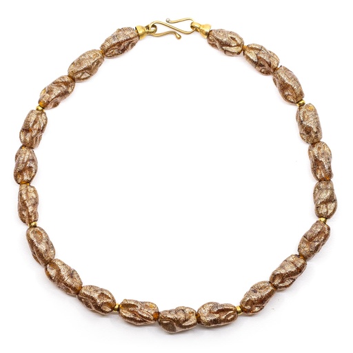 [P304X] Collier de perles vintage Cà Pesaro: le caractère unique de l'avventurina