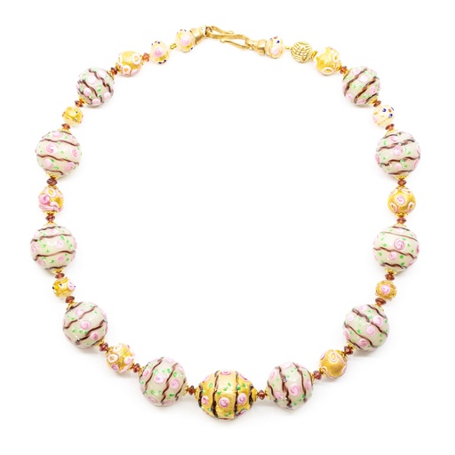 [T242X] Collier Serenissima Fenice: boutons de rose