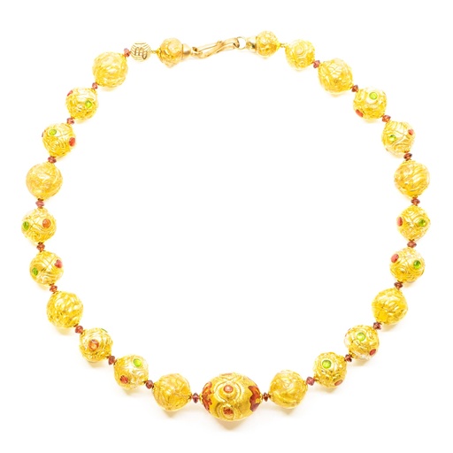 [T265X] Serenissima Fenice necklace: Decorations on Gold Leaf