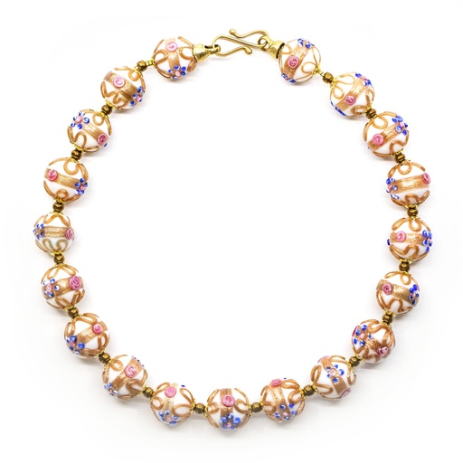 [M101X] Serenissima Mocenigo-Halsband: Blumenmuster zur Zeit der Dogen
