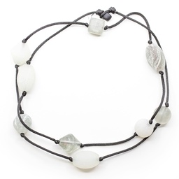[L704X] Collier Pret à Porter Laguna: les couleurs des perles sablées